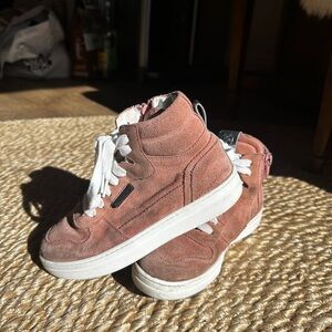 Kids Brunello Cucinelli High Top Sneakers Pink Suede